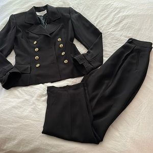 Ian Louis Paris Black Blazer Jacket and Pant Suit